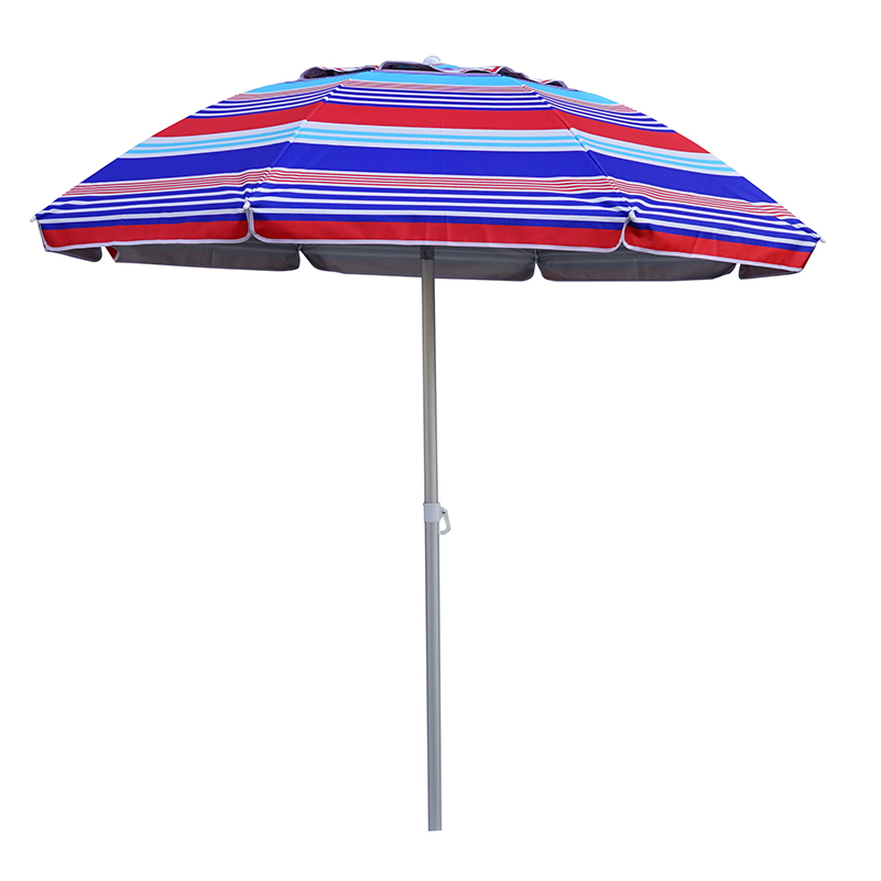 Parasol de plage en acier avec protection UV et inclinaison BU1920-2