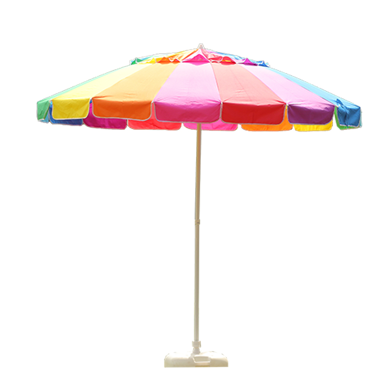 Parasol de plage arc-en-ciel coloré avec inclinaison BU1939