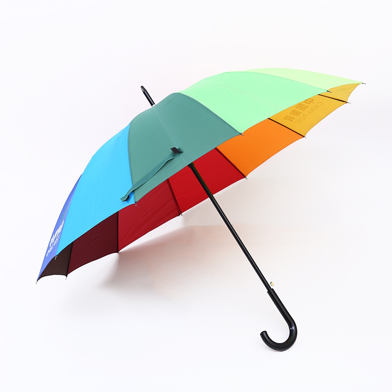 Parapluie publicitaire arc-en-ciel droit 12K RU1973